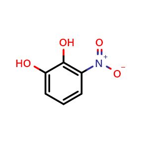 Chemical structure of 3-nitrocatechol , CAS 6665-98-1, AChemBlock X214775