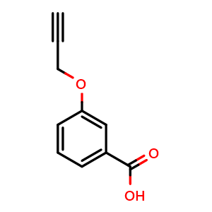 Chemical structure of 3-prop-2-ynoxybenzoic acid , CAS 85607-73-4, AChemBlock X214791