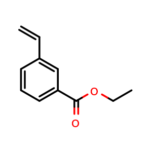 Chemical structure of 3-vinyl benzoic acid ethyl ester , CAS 33745-48-1, AChemBlock X214796