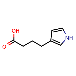 Chemical structure of 4-(1h-pyrrol-3-yl)butanoic acid , CAS 30000-61-4, AChemBlock X214811