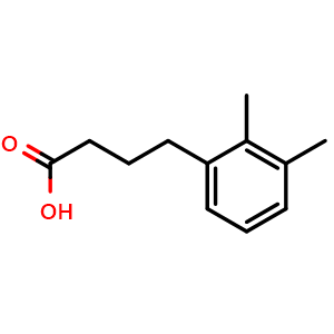 Chemical structure of 4-(2,3-dimethylphenyl)butanoic acid , CAS 13621-30-2, AChemBlock X214817