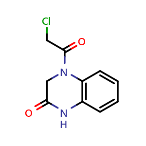 Chemical structure of 4-(2-chloroacetyl)-1,2,3,4-tetrahydroquinoxalin-2-one , CAS 436088-67-4, AChemBlock X214820