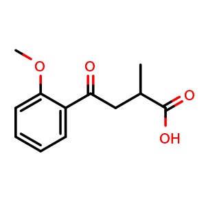 Chemical structure of 4-(2-methoxyphenyl)-2-methyl-4-oxo-butanoic acid , CAS 105254-01-1, AChemBlock X214824
