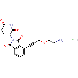 4-(3-(2-aminoethoxy)prop-1-yn-1-yl)-2-(2,6-dioxopiperidin-3-yl)isoindoline-1,3-dione hydrochloride