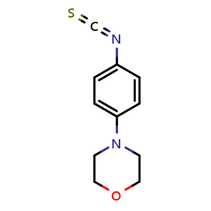 Chemical structure of 4-(4-isothiocyanatophenyl)morpholine , CAS 51317-66-9, AChemBlock X214839
