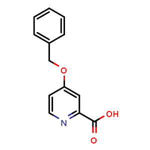 Chemical structure of 4-(benzyloxy)pyridine-2-carboxylic acid , CAS 100727-49-9, AChemBlock X214855