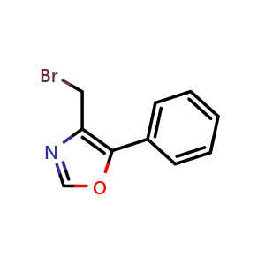 Chemical structure of 4-(bromomethyl)-5-phenyloxazole , CAS 368869-94-7, AChemBlock X214857