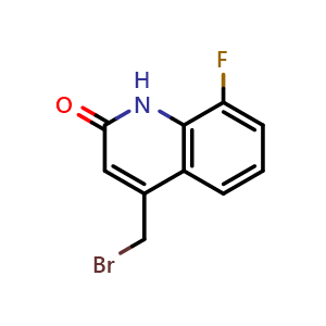 Chemical structure of 4-(bromomethyl)-8-fluoroquinolin-2(1h)-one , CAS 176912-29-1, AChemBlock X214858