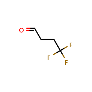 Chemical structure of 4,4,4-trifluorobutyraldehyde , CAS 406-87-1, AChemBlock X214891