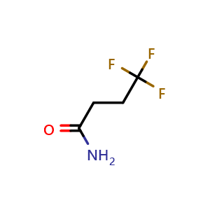 Chemical structure of 4,4,4-Trifluoro-butyramide , CAS 461-34-7, AChemBlock X214892