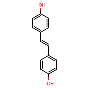 Chemical structure of 4,4'-dihydroxystilbene , CAS 659-22-3, AChemBlock X214894