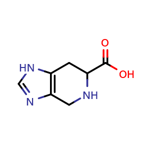 Chemical structure of 4,5,6,7-Tetrahydro-1H-imidazo[4,5-c]pyridine-6-carboxylic acid , CAS 495-77-2, AChemBlock X214902