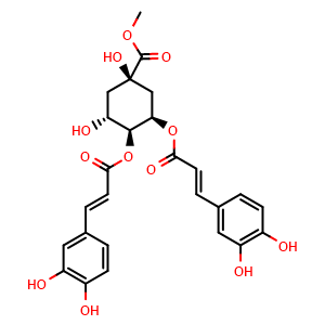 Chemical structure of 4,5-Di-O-caffeoylquinic acid methyl ester , CAS 188742-80-5, AChemBlock X214917