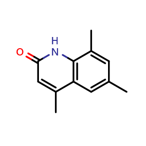 Chemical structure of 4,6,8-trimethylquinolin-2(1H)-one , CAS 42414-28-8, AChemBlock X214919