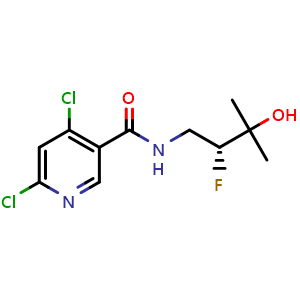 4,6-dichloro-N-[(2R)-2-fluoro-3-hydroxy-3-methylbutyl]pyridine-3-carboxamide