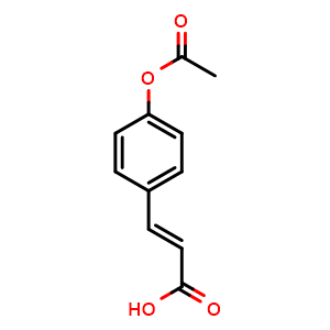 Chemical structure of 4-Acetoxycinnamic acid , CAS 15486-19-8, AChemBlock X214958