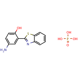 Chemical structure of 4-amino-2-(benzo[d]thiazol-2-yl)phenol phosphoric acid salt , AChemBlock X214964