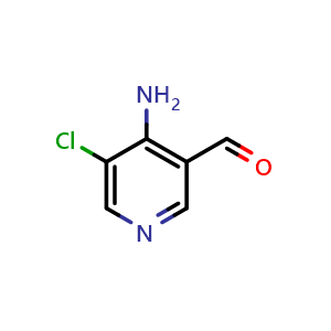 Chemical structure of 4-amino-5-chloropyridine-3-carbaldehyde , CAS 1289175-56-9, AChemBlock X214970