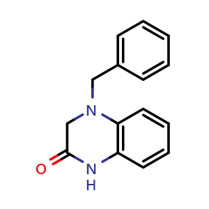 Chemical structure of 4-benzyl-1,2,3,4-tetrahydroquinoxalin-2-one , CAS 106595-91-9, AChemBlock X214982