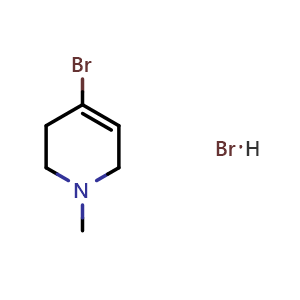 Chemical structure of 4-bromo-1-methyl-1,2,3,6-tetrahydropyridine hydrobromide , CAS 1624261-20-6, AChemBlock X214989