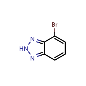 Chemical structure of 4-bromo-2H-1,2,3-benzotriazole , CAS 2058157-38-1, AChemBlock X215001