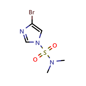 Chemical structure of 4-bromo-N,N-dimethyl-1H-imidazole-1-sulfonamide , CAS 623577-41-3, AChemBlock X215019