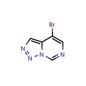 Chemical structure of 4-bromotriazolo[1,5-c]pyrimidine , CAS 2940940-33-8, AChemBlock X215021