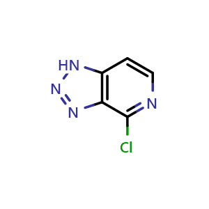 Chemical structure of 4-chloro-1H-[1,2,3]triazolo[4,5-c]pyridine , CAS 36258-82-9, AChemBlock X215023