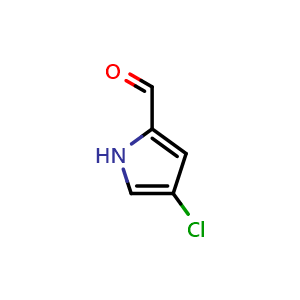 Chemical structure of 4-Chloro-1H-pyrrole-2-carbaldehyde , CAS 33515-58-1, AChemBlock X215025