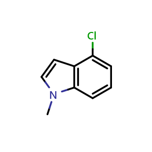 Chemical structure of 4-chloro-1-methyl-1H-indole , CAS 77801-91-3, AChemBlock X215029