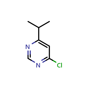 Chemical structure of 4-chloro-6-(propan-2-yl)pyrimidine , CAS 954222-10-7, AChemBlock X215056