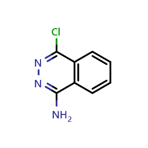 Chemical structure of 4-chlorophthalazin-1-amine , CAS 13580-86-4, AChemBlock X215070