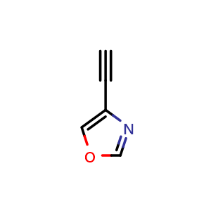 Chemical structure of 4-ethynyloxazole , CAS 1693759-64-6, AChemBlock X215084