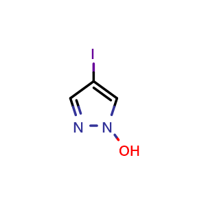 Chemical structure of 4-iodo-1H-pyrazol-1-ol , CAS 87844-46-0, AChemBlock X215103