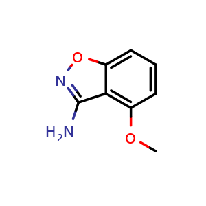 Chemical structure of 4-methoxybenzo[d]isoxazol-3-amine , CAS 177995-40-3, AChemBlock X215124