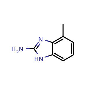 Chemical structure of 4-methyl-1H-benzo[d]imidazol-2-amine , CAS 171082-91-0, AChemBlock X215128