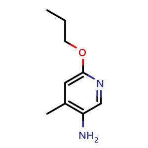 Chemical structure of 4-methyl-6-propoxypyridin-3-amine , CAS 1540599-32-3, AChemBlock X215140