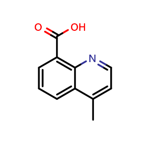 Chemical structure of 4-methylquinoline-8-carboxylic acid , CAS 70585-53-4, AChemBlock X215146