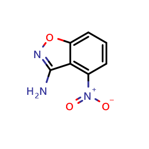 Chemical structure of 4-nitrobenzo[d]isoxazol-3-amine , CAS 190011-76-8, AChemBlock X215149