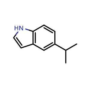 Chemical structure of 5-(1-methylethyl)-1h-indole , CAS 97820-51-4, AChemBlock X215171