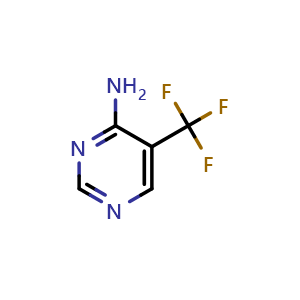 Chemical structure of 5-(trifluoromethyl)pyrimidin-4-amine , CAS 1805131-89-8, AChemBlock X215213