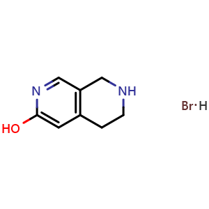 Chemical structure of 5,6,7,8-tetrahydro-2,7-naphthridine-3-ol hbr , CAS 893566-82-0, AChemBlock X215221