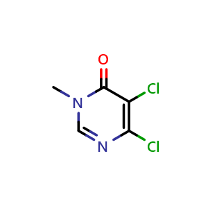 Chemical structure of 5,6-dichloro-3-methyl-3,4-dihydropyrimidin-4-one , CAS 55609-71-7, AChemBlock X215228