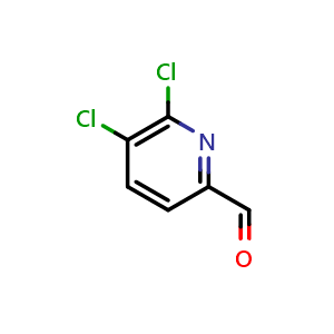 Chemical structure of 5,6-dichloropyridine-2-carbaldehyde , CAS 408526-50-1, AChemBlock X215229