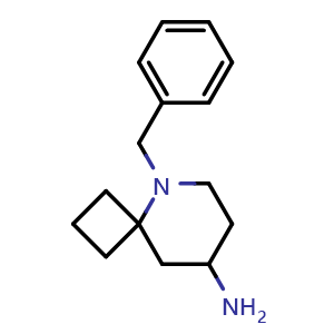 Chemical structure of 5-benzyl- 8-amino-5-aza-spiro[3,5]nonane , CAS 2361644-19-9, AChemBlock X215270