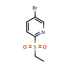 Chemical structure of 5-bromo-2-(ethanesulfonyl)pyridine , CAS 223556-06-7, AChemBlock X215291