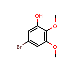 Chemical structure of 5-bromo-2,3-dimethoxyphenol , CAS 93828-11-6, AChemBlock X215296