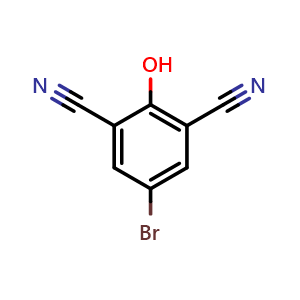 Chemical structure of 5-bromo-2-hydroxyisophthalonitrile , CAS 62936-64-5, AChemBlock X215308