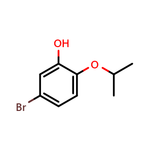 Chemical structure of 5-bromo-2-isopropoxyphenol , CAS 138505-26-7, AChemBlock X215309