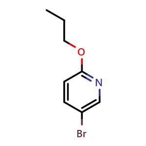 Chemical structure of 5-bromo-2-propoxypyridine , CAS 850142-79-9, AChemBlock X215314